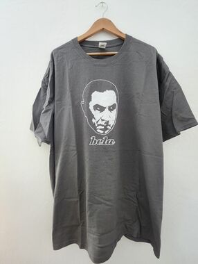 New Gildan Bela Graphic Tee - Gray Men’s T-Shirt, Double Stitched, Cotton, 3XL